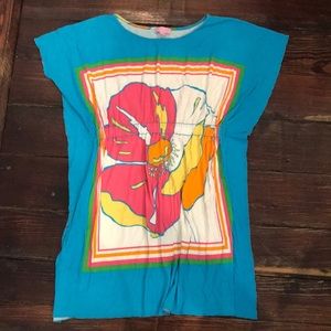 LILLY bright dress w cinched waist & ruffle sides